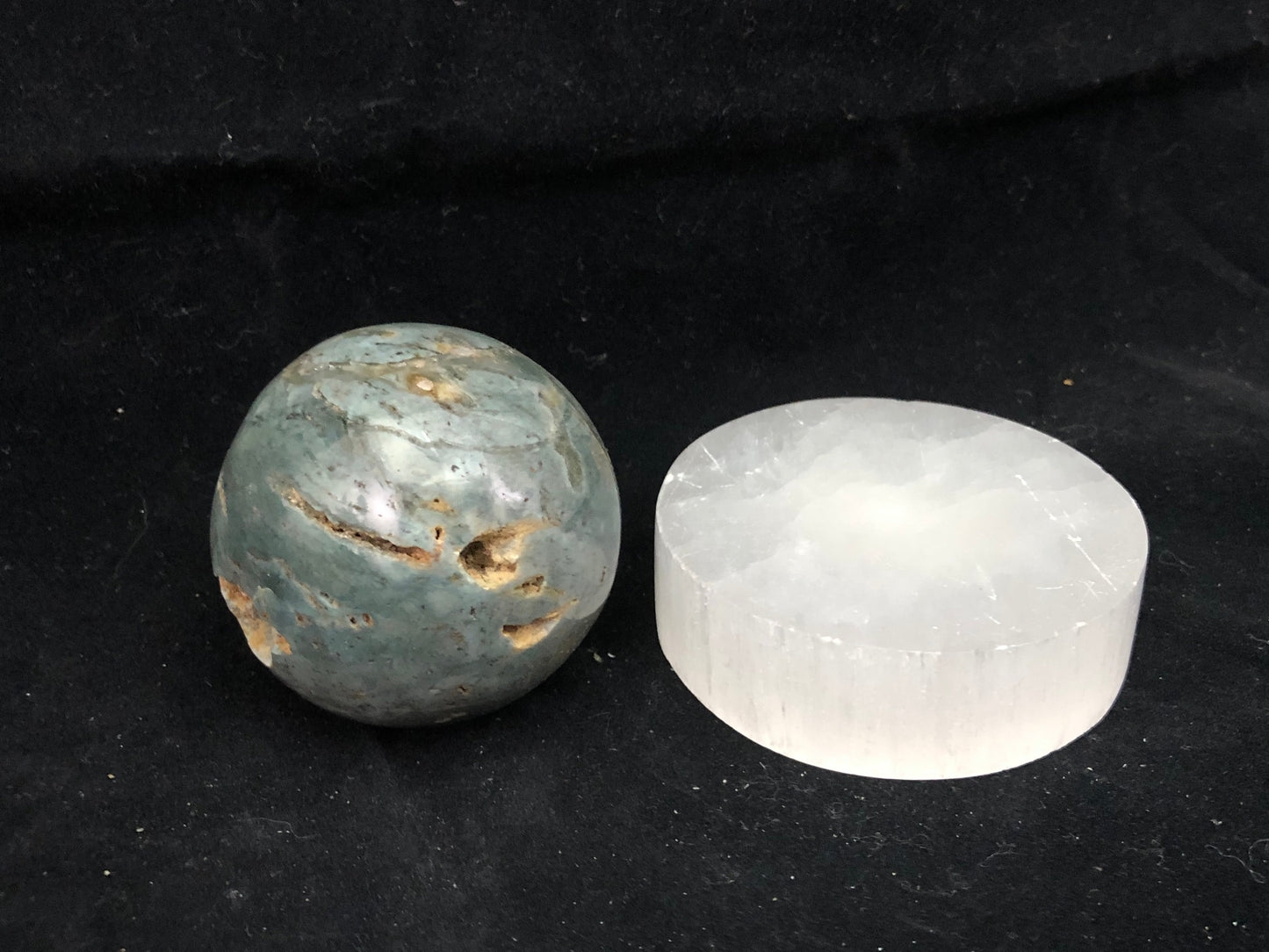 Polished Gemstone Rock Sphere, Stone Holder Display, Reiki Healing Sphere M