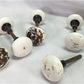 11 White Porcelain Door Knobs, Similar Style Architectural Salvage Vintage G,