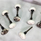 11 White Porcelain Door Knobs, Similar Style Architectural Salvage Vintage G,