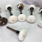 11 White Porcelain Door Knobs, Similar Style Architectural Salvage Vintage G,