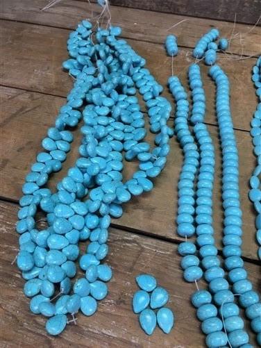 Turquoise Beads, Jewelers Lot, Jewelry Making Artistic Craft Blue Beads A,