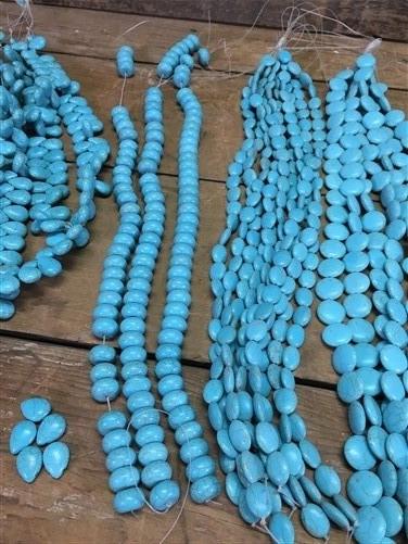 Turquoise Beads, Jewelers Lot, Jewelry Making Artistic Craft Blue Beads A,