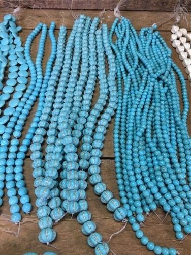 Turquoise Beads, Jewelers Lot, Jewelry Making Artistic Craft Blue Beads A,