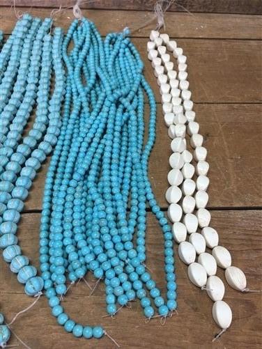 Turquoise Beads, Jewelers Lot, Jewelry Making Artistic Craft Blue Beads A,