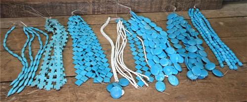 Turquoise Beads, Jewelers Lot, Jewelry Making Artistic Craft Blue Beads C,