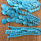 Turquoise Beads, Jewelers Lot, Jewelry Making Artistic Craft Blue Beads C,