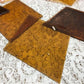 10 Honey Gold Stained Glass Reclaimed Church Window Diamond Panes, Art Glass A,