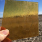 10 Honey Gold Stained Glass Reclaimed Church Window Diamond Panes, Art Glass H,