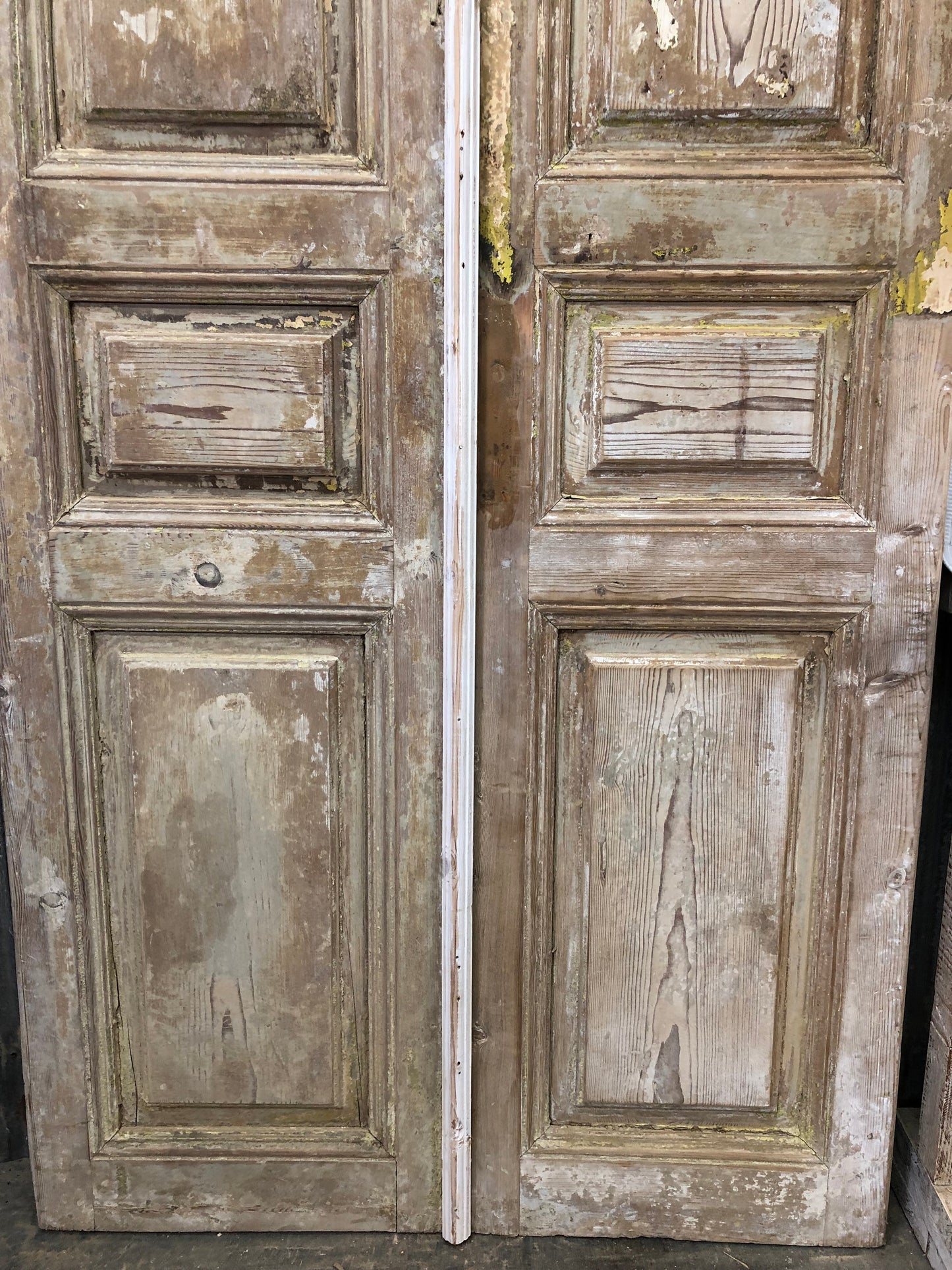 Antique French Double Doors (39.5x96.5) European Doors, Raised Panel Doors A297