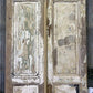 Antique French Double Doors (43.5x93) European Doors, Raised Panel Doors A319