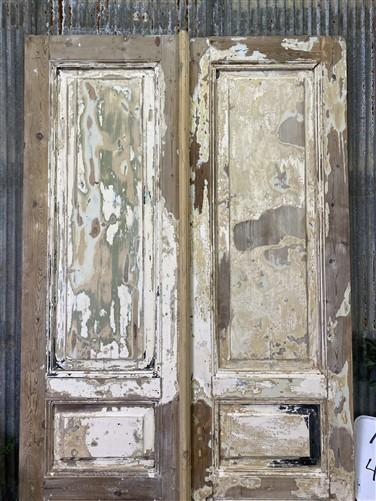 Antique French Double Doors (43.5x93) European Doors, Raised Panel Doors A319