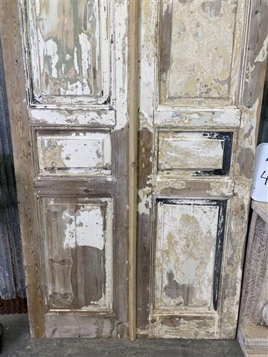 Antique French Double Doors (43.5x93) European Doors, Raised Panel Doors A319