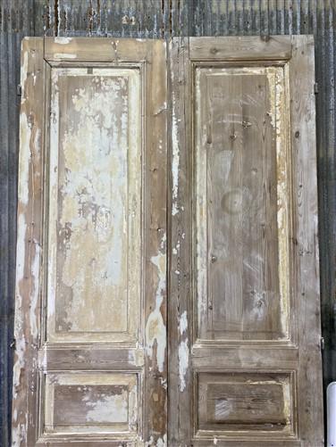 Antique French Double Doors (43.5x93) European Doors, Raised Panel Doors A319