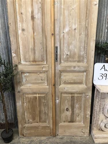 Antique French Double Doors (39.5x94) European Doors, Raised Panel Doors A335