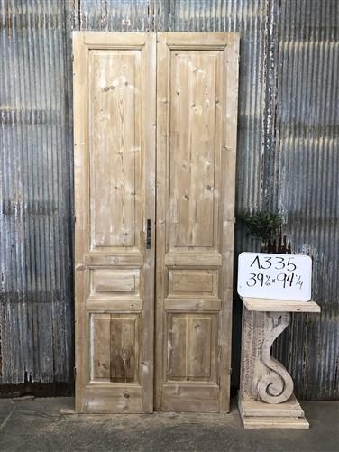 Antique French Double Doors (39.5x94) European Doors, Raised Panel Doors A335