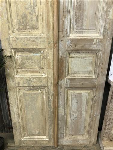 Antique French Double Doors (35.5x91.75) European Doors, Raised Panel Doors A336