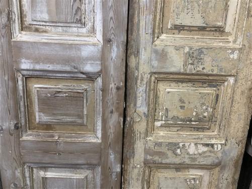 Antique French Double Doors (35.5x91.75) European Doors, Raised Panel Doors A336