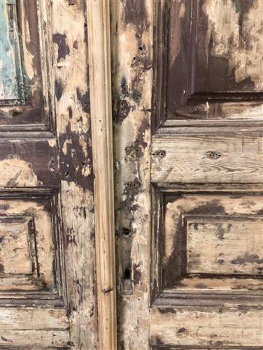 Antique French Double Doors (39.5x101) European Doors, Raised Panel Doors A342