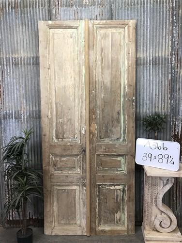 Antique French Double Doors (39x89.5) European Doors, Raised Panel Doors A366