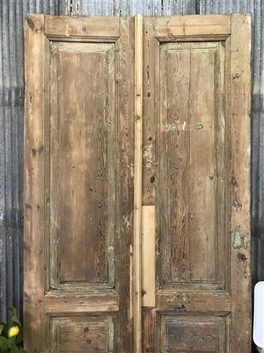 Antique French Double Doors (39.5x88.5) European Doors, Raised Panel Doors A389