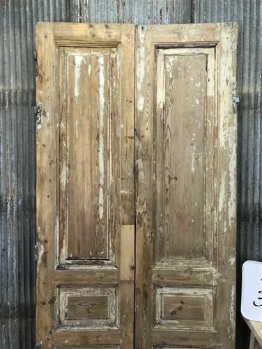 Antique French Double Doors (39.5x88.5) European Doors, Raised Panel Doors A389