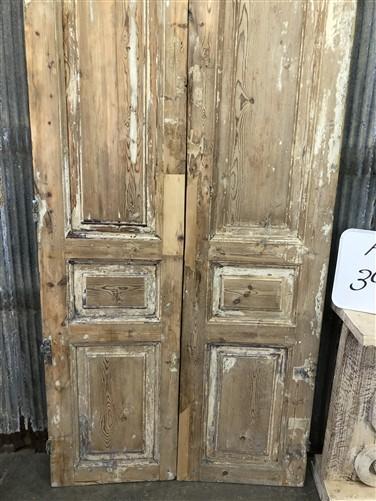 Antique French Double Doors (39.5x88.5) European Doors, Raised Panel Doors A389