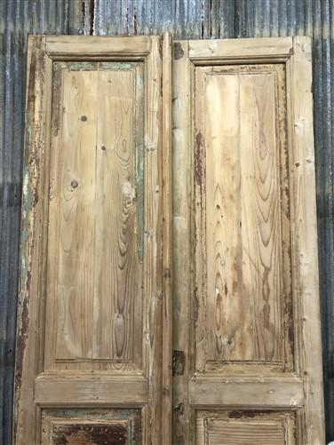 Antique French Double Doors (40x97.5) European Doors, Raised Panel Doors A398