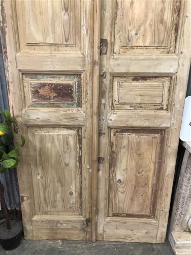 Antique French Double Doors (40x97.5) European Doors, Raised Panel Doors A398