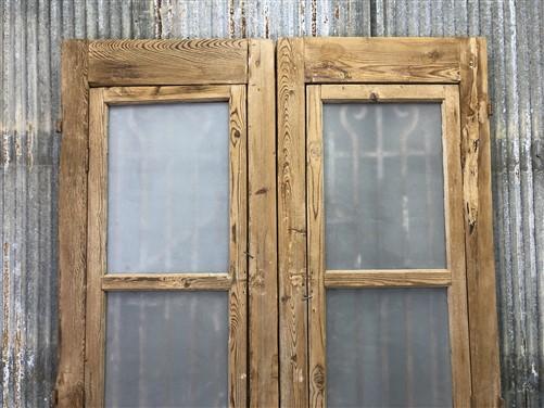 Antique French Double Doors (43.5x85.5) Iron Wood Doors, European Doors D200