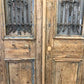 Antique French Double Doors (42x90) Iron Wood Doors, European Doors D222