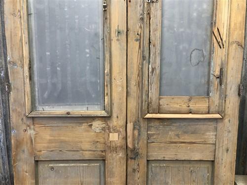 Antique French Double Doors (42x90) Iron Wood Doors, European Doors D222