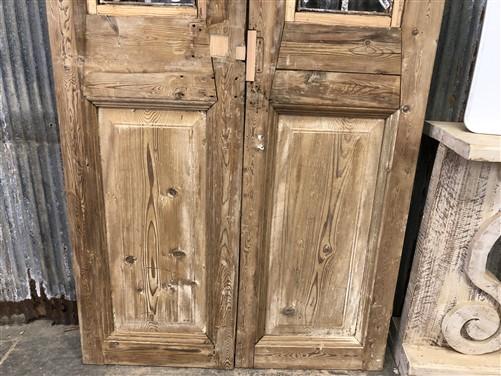 Antique French Double Doors (39x93) Wood Iron Doors, European Doors D220