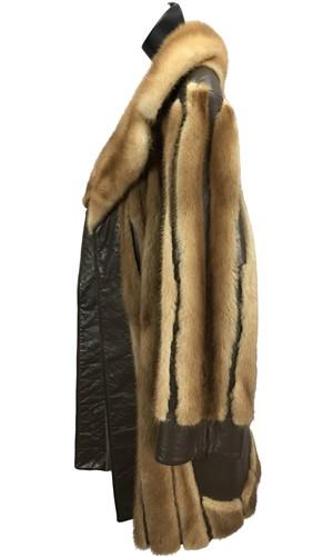 1960s Lunaraine Mink & Leather Stroller, Broms Furs Fashions, Womens Fur Coat