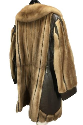 1960s Lunaraine Mink & Leather Stroller, Broms Furs Fashions, Womens Fur Coat