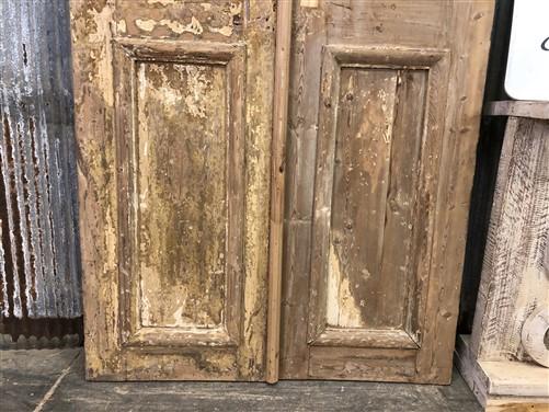 Antique French Double Doors (40x96.5) Iron Wood Doors, European Doors D247