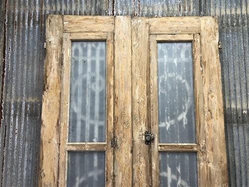 Antique French Double Doors (40x96.5) Iron Wood Doors, European Doors D247