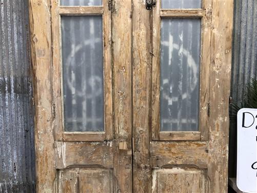 Antique French Double Doors (40x96.5) Iron Wood Doors, European Doors D247