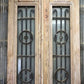 Antique French Double Doors (42.5x105.5) WIron Wood Doors, European Doors D254