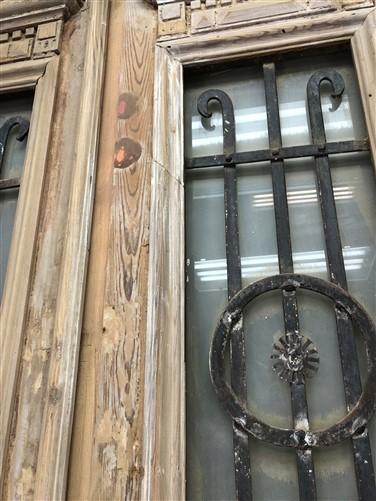 Antique French Double Doors (42.5x105.5) WIron Wood Doors, European Doors D254