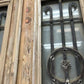 Antique French Double Doors (42.5x105.5) Wood Iron Doors, European Doors D254
