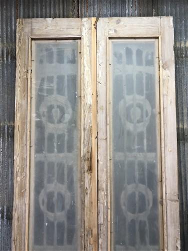 Antique French Double Doors (42.5x105.5) WIron Wood Doors, European Doors D254