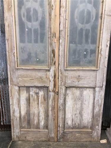 Antique French Double Doors (42.5x105.5) WIron Wood Doors, European Doors D254