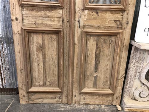 Antique French Double Doors (47x99.5) Iron Wood Doors, European Doors D213