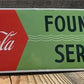 Drink Coca Cola Fountain Service Sign, Metal Porcelain Advertising Sign,