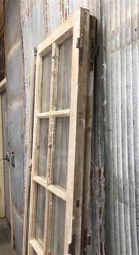 Antique French Double Doors (44x79) 10 Pane Glass Doors, European Doors G49