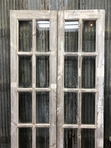 Antique French Double Doors (37x83.5) 10 Pane Glass European Doors G57