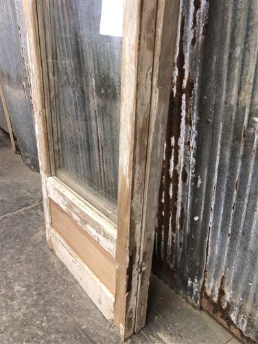 Antique French Double Doors (49x91) 3 Pane Glass Doors, European Doors G85