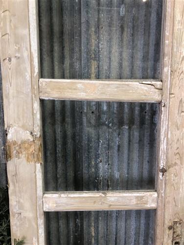 Antique French Double Doors (38x92.5) 5 Pane Glass Doors, European Doors G99