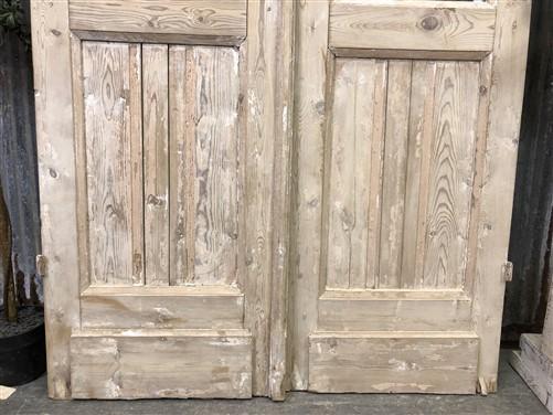 Antique French Double Doors (38x92.5) 5 Pane Glass Doors, European Doors G99