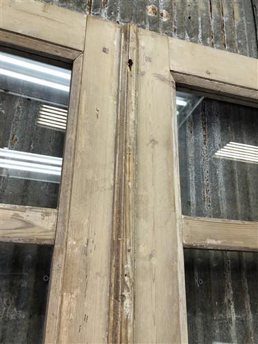 Antique French Double Doors (38x92.5) 5 Pane Glass Doors, European Doors G99